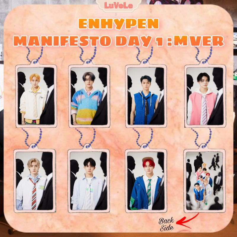 Enhypen Manifesto Day 1 Acrylic Clear Keychain Gantungan Kunci Akrilik