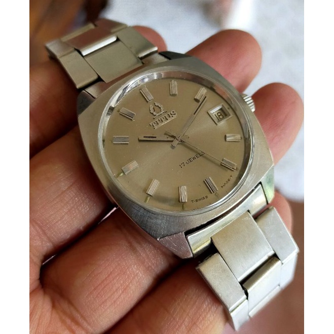 Jam Tangan Titus 17 Jewels Manual Winding Swiss Vintage Kinyis-Kinyis.