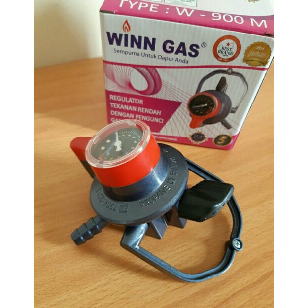 Regulator Gas Winn Gas + Meter 900 M(Penguncian Ganda)