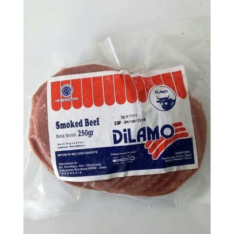 

DILAMO SMOKED BEEF 250 GR DAGING SAPI ASAP OLAHAN