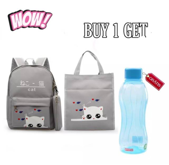 Rangsel back pack anak sd free botol