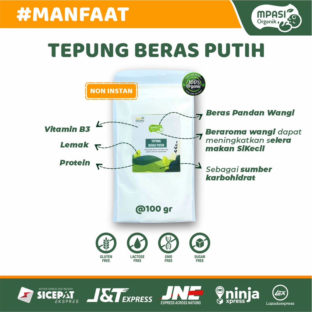 TEPUNG MPASI 100gram Gluten Free &amp; KACANG ORGANIK | MPASI BAYI I MPASI ORGANIK | MAKANAN SEHAT