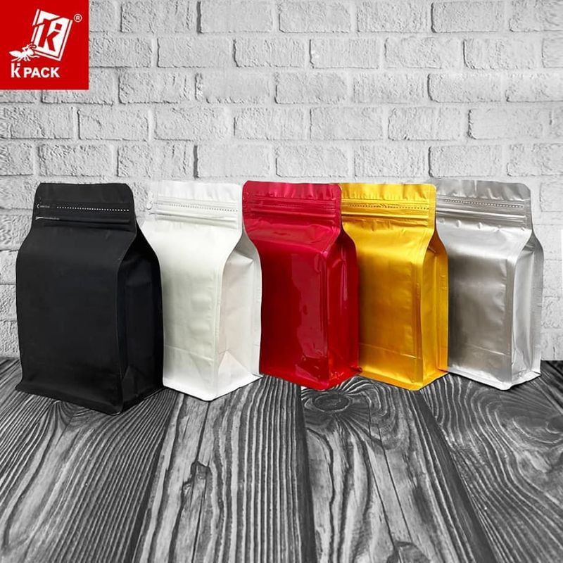 Kemasan Kopi Flat Bottom Kpack 100 gram