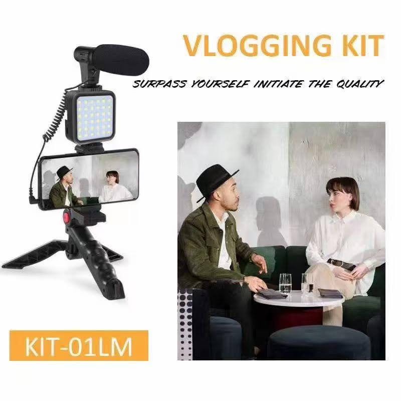 KIT-01LM Vlogging Kit Combo 5 Item for Video Vlogging