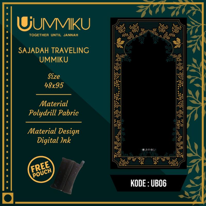 Sajadah Travel Anak UMMIKU / Sajadah Lipat Motif Anak Anak / Sajadah Travelling-Basic 6