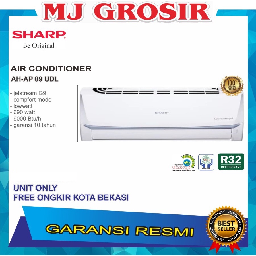 AC SHARP AH-AP 09 UDL 9 UDL 1 PK R32 STANDART LOW WATT UNIT ONLY