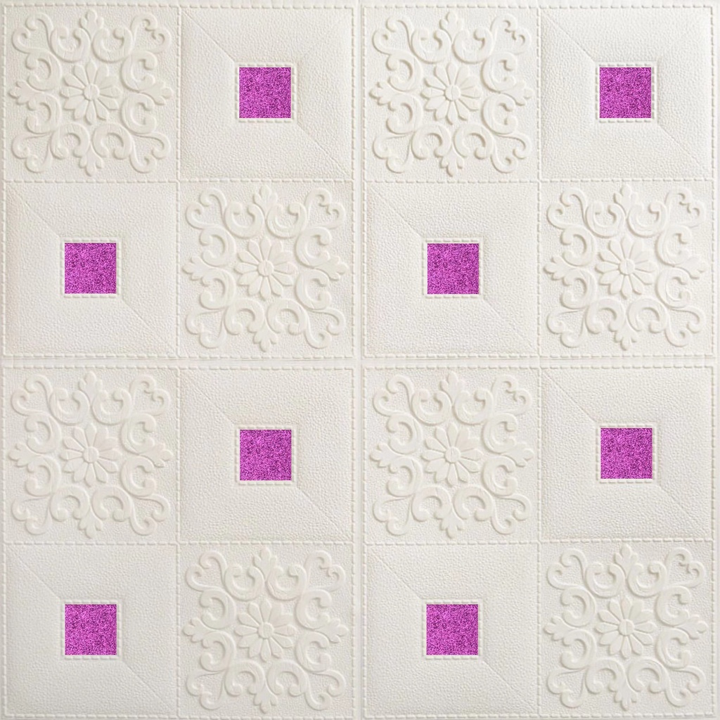 [COD] Wallpaper Dinding 3D Corak kotak-kotak 70*70cm Walpaper Stiker Dinding Dekorasi Kamar Best Seller-GLITER UNGU