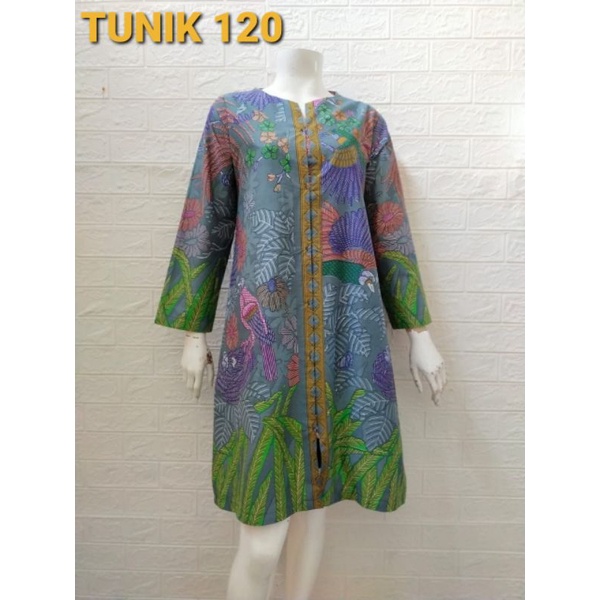 TUNIK/DRESS WANITA BUSUI BISA BUAT KERJA BATIK CAP LAPIS FURING/TRICOT