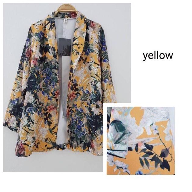 BLAZER ZARA FLOWER IMPORT BANGKOK - WHITE