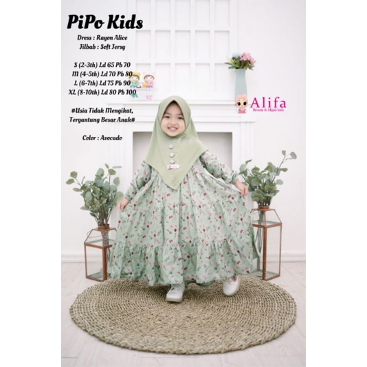 PIPO KIDS DRESS INCLUDE JILBAB