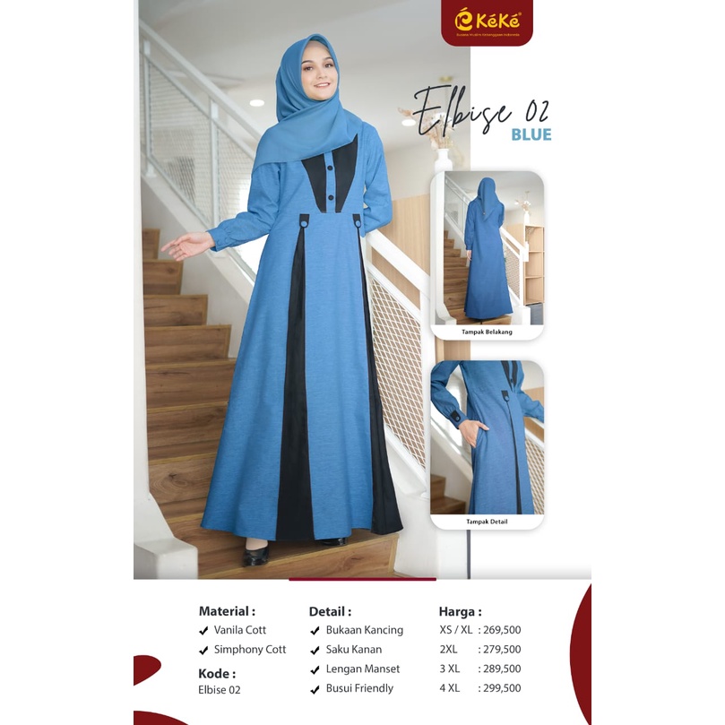 PROMO Gamis Elbise 02 by KEKE BUSANA / Gamis Dewasa Remaja / Gamis Busui / Gamis Katun Kekinian / Ga