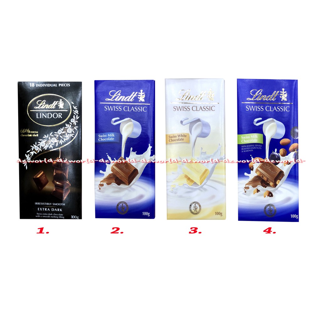 Lindt Lindor  Extra Dark Chocolate 100gr Coklat Cokelat Import