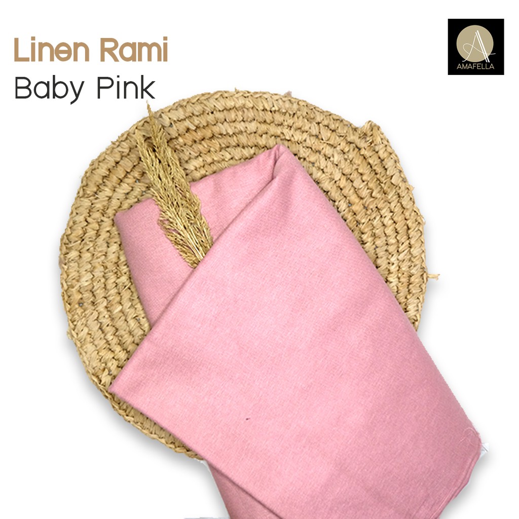 1/2 meter Kain Katun Linen Rami Bahan Kulot Kemeja