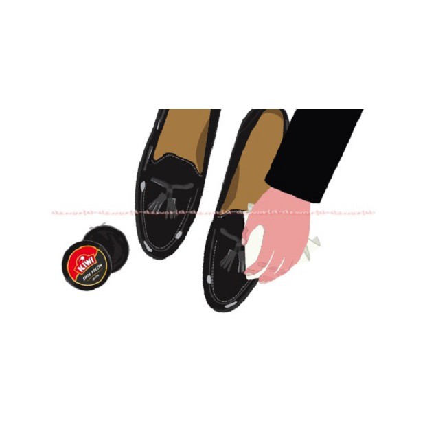 Kiwi Shoe Polish Black 100ml Semir Sepatu Kulit Klasik Hitam Pengkilap Sepatu Krim