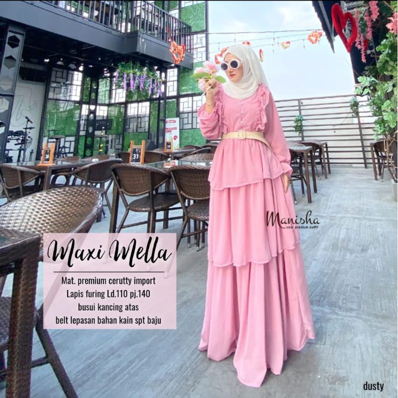 Gamis Terbaru Maxy Mella premium by Manisha