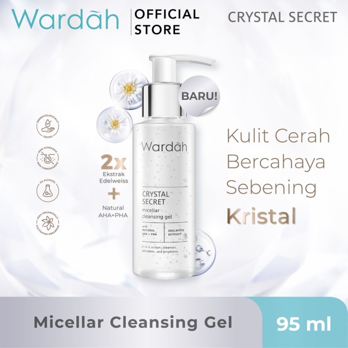 Wardah Crystal Secret Micellar Cleansing Gel 95 ml