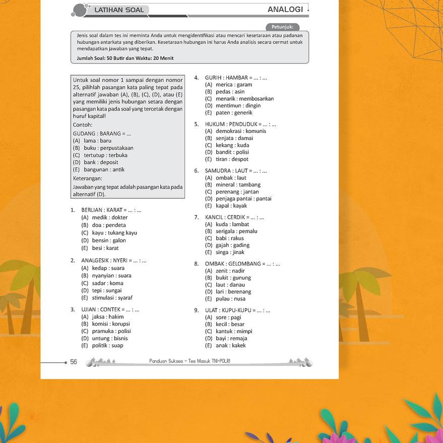 Terbaik Buku Tes Tni Polri Panduan Sukses Tes Masuk Tni Polri Sistem Cat Shopee Indonesia