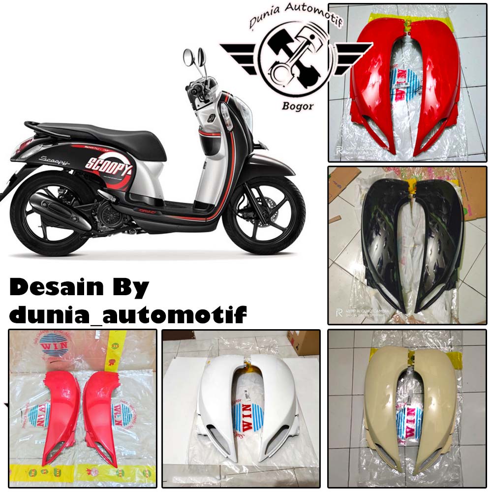 WIN - Body Scoopy FI 2013 2014 2015 2016 Warna Hitam Putih Merah Ferari Maroon Cream