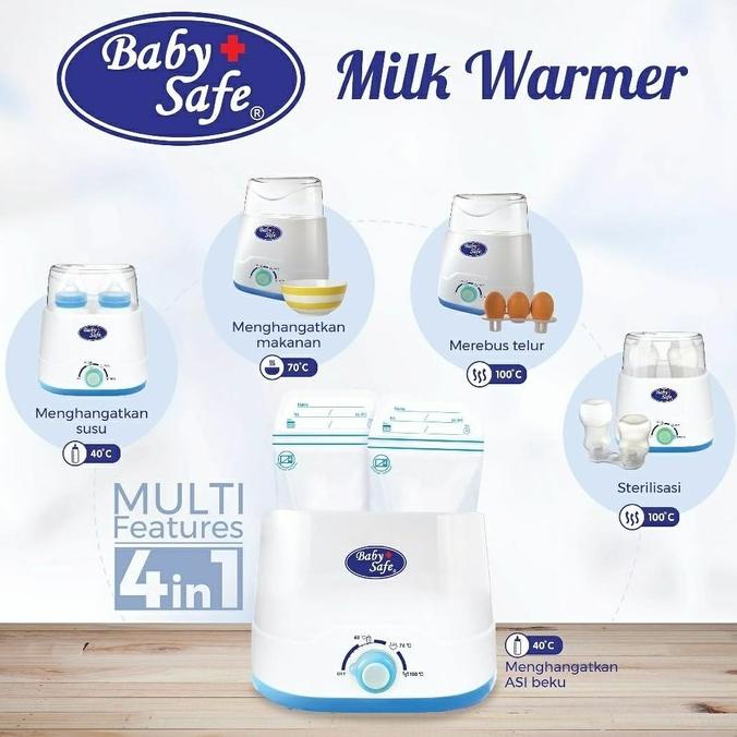 Baby Safe Twin Bottle Warmer Babysafe Alat Steril Botol Susu Bayi