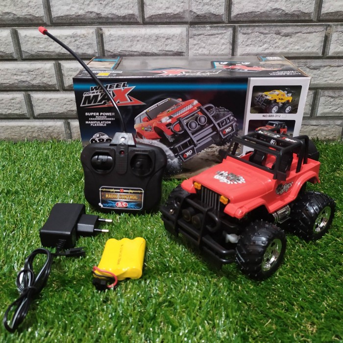 RC CAR JEEP MAX MOBIL REMOTE CONTROL BATRE CAS MAINAN ANAK BATERAI