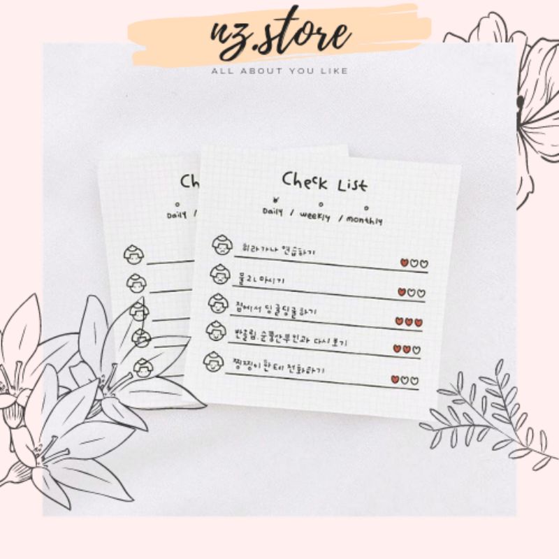 

[naza.id]Checklist Memo Note Paper