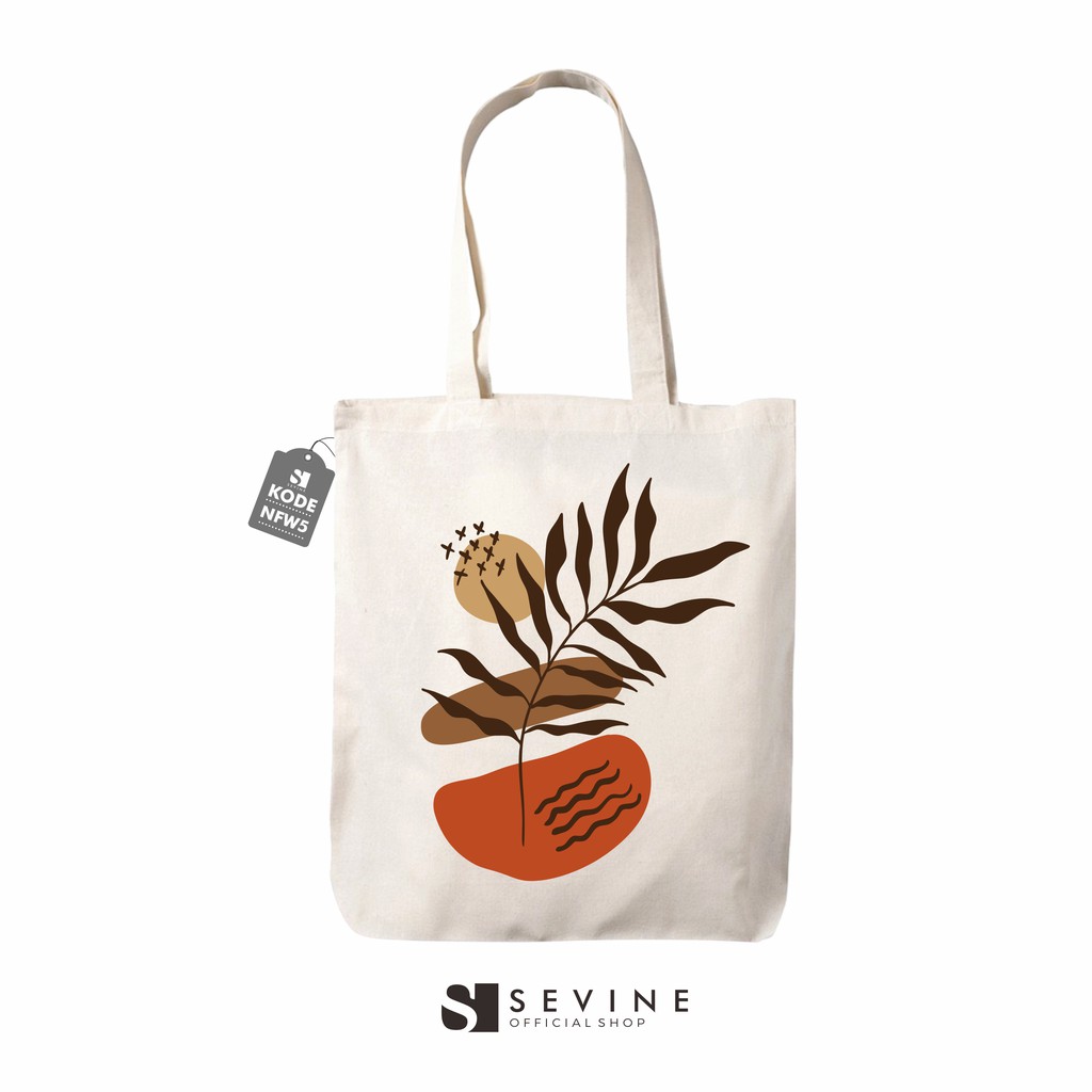 Sevine Tote Bag Tas Wanita Totebag Resleting Custom Tropical Nordic Series - NFW