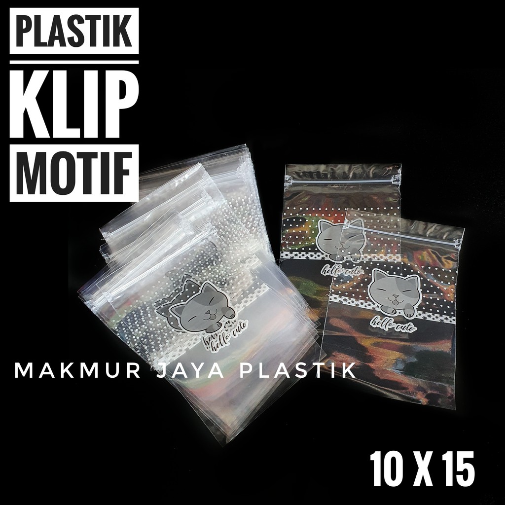 [ PP MOTIF 10 X 15 - 100 PC ] KANTONG PLASTIK KEMASAN AKSESORIS