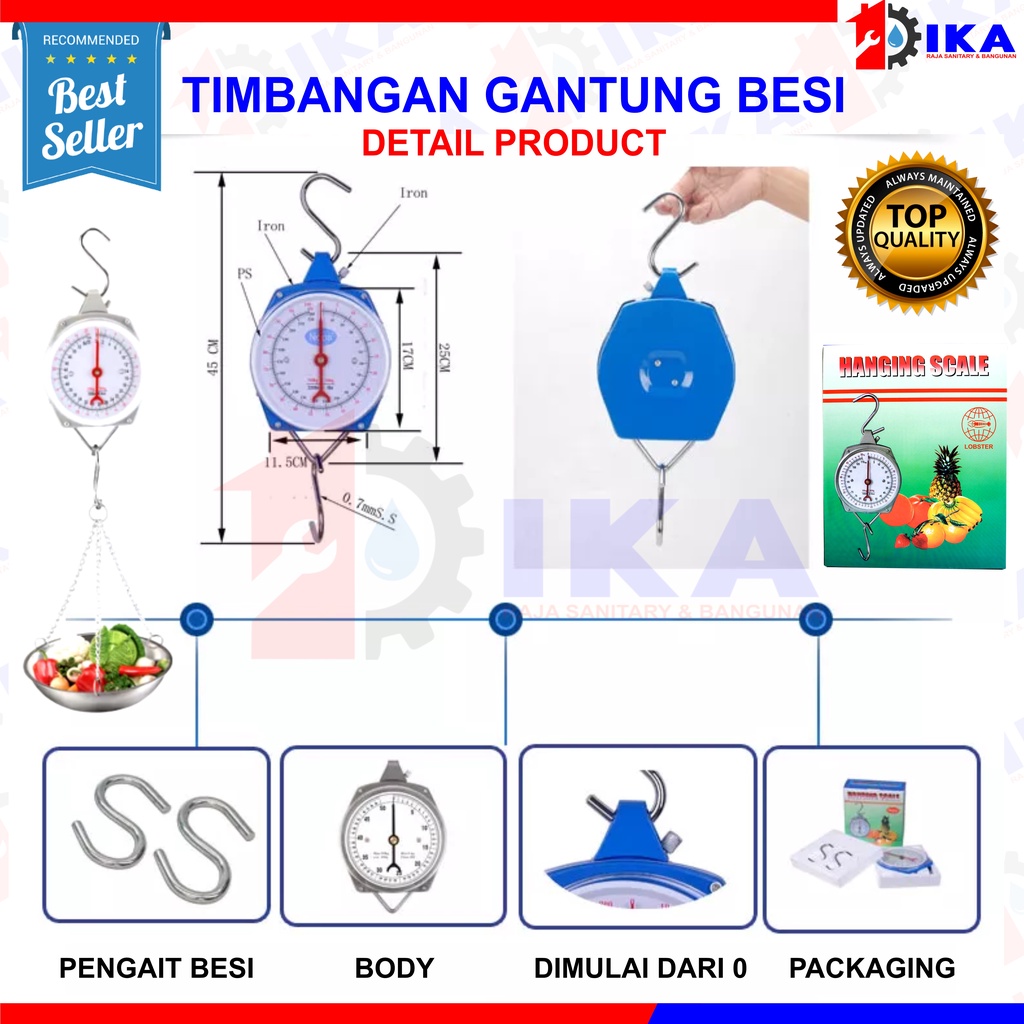 Timbangan Gantung Jarum Manual HANGING SCALE 25kg 50kg 100kg