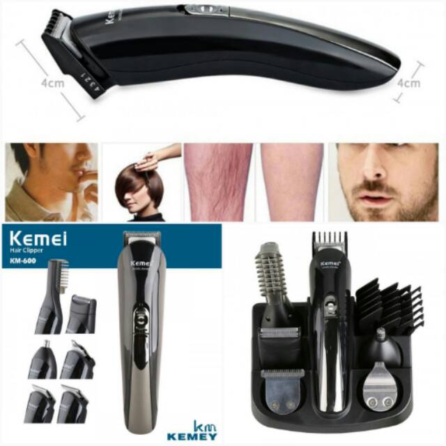 KEMEI KM-600 6 In 1 Electric Hair Trimmer Rechargeable Electric Beard