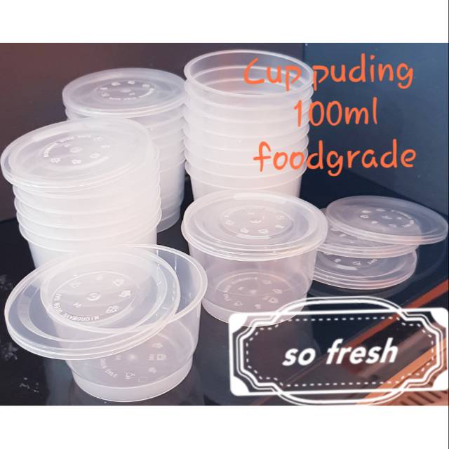 Cup puding 100ml isi 25 set