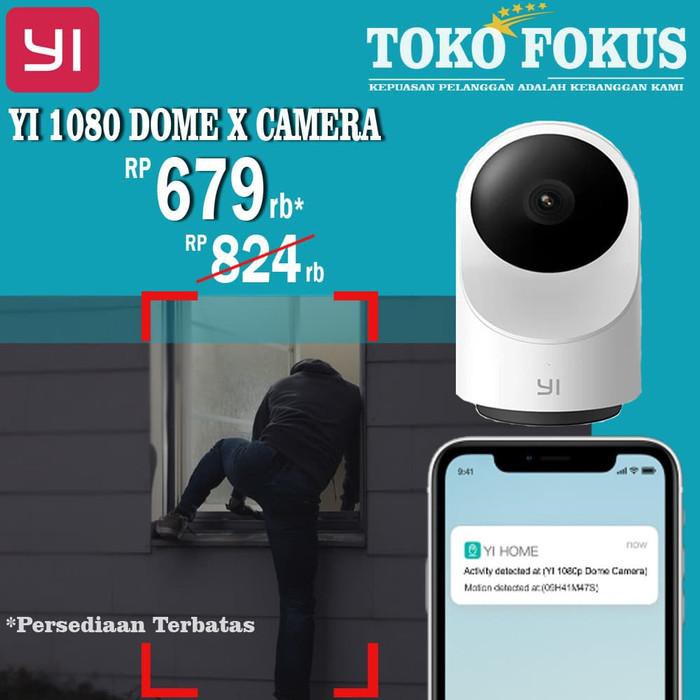 a53pku00108- [GARANSI] Xiaomi Yi Xiao Yi Dome X CCTV IP Camera 1080P International Murah
