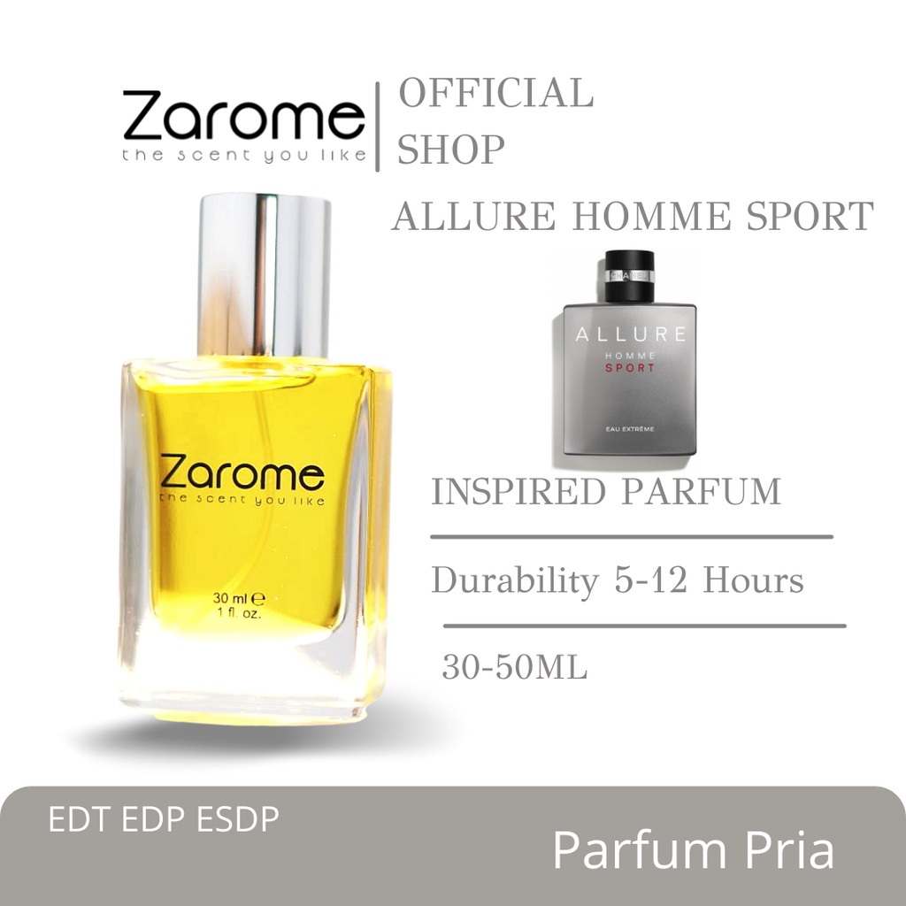 (ORIGINAL) Zarome Parfum Pria Aroma Allure Home Sport
