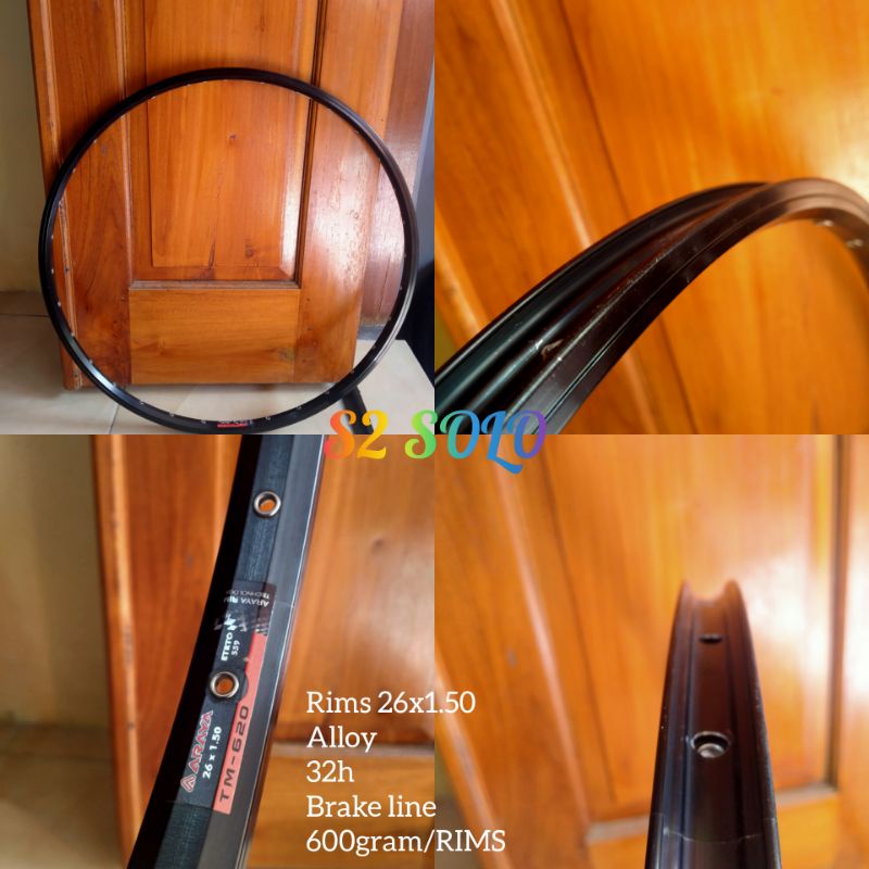 rims araya 26 velg sepeda MTB federal 32h brake line araya TM