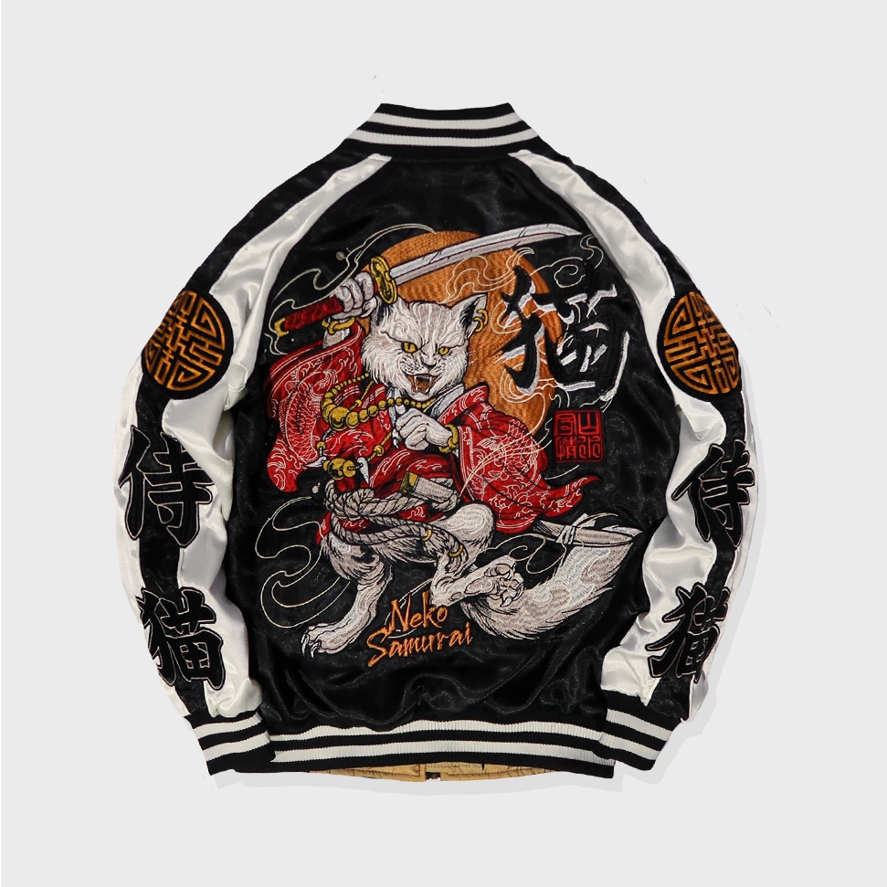 SUKAJAN JACKET - NEKOSAMURAI , TOMOE GOZEN , SHINJUKU (ORI Memphis Origins)