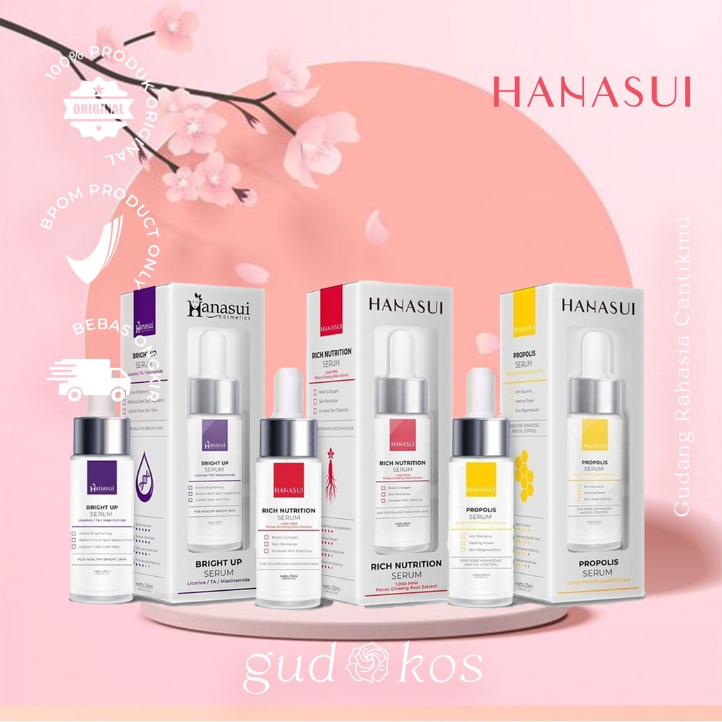 [BPOM] HANASUI Serum Premium | Bright Up | Propolis | Rich Nutrition ORIGINAL