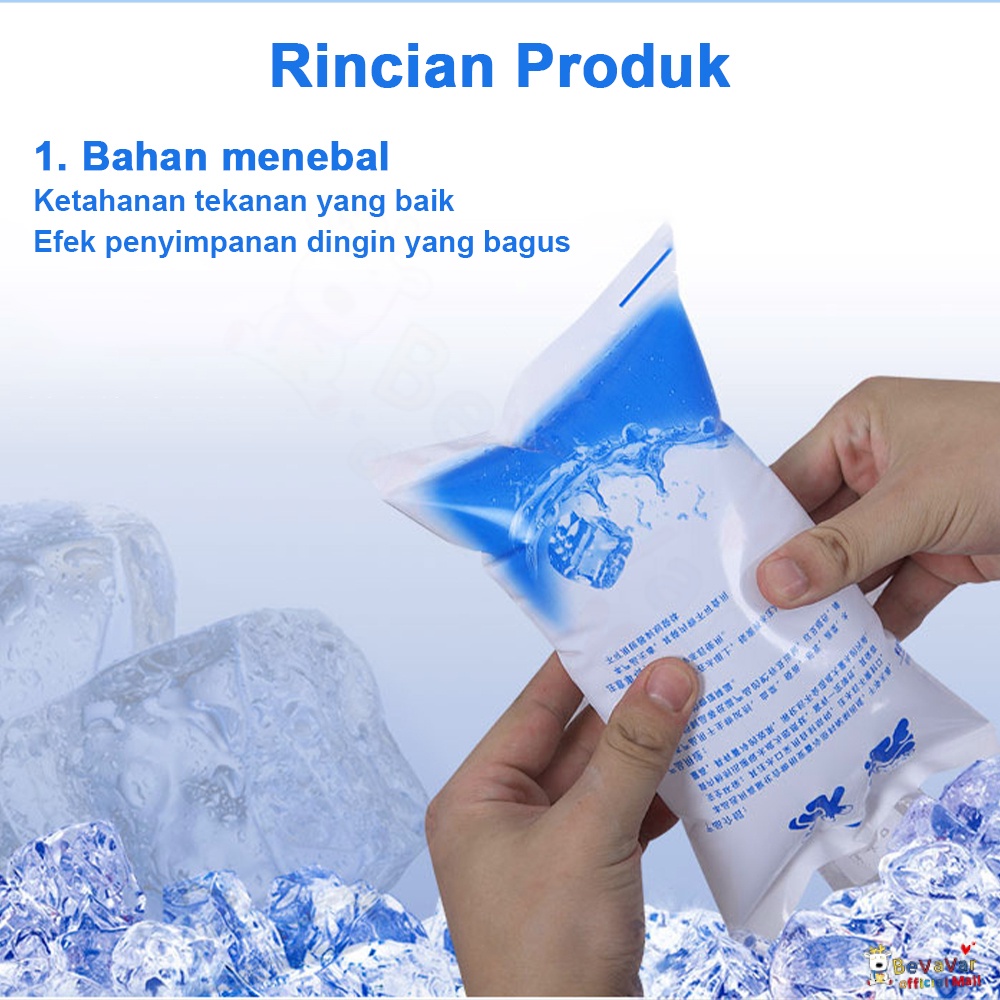 BEVAVAR Ice Gel Pack Bag Jelly Es Pack 200 Ml Untuk Cooler Bags Pendingin Tas Asi