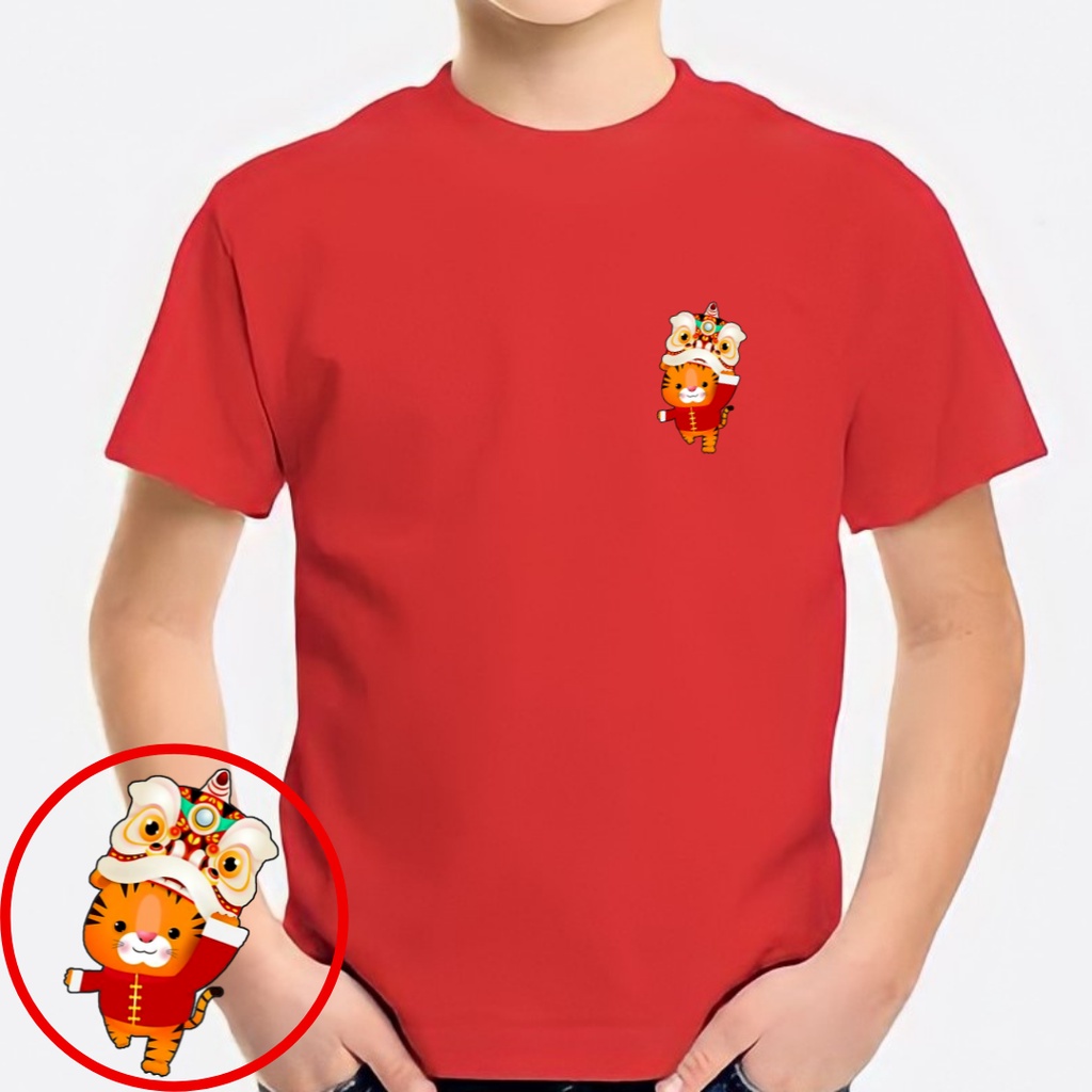 SPOTLIGHT_ID - BAJU KAOS ANAK - ANAK IMLEK TIGER BARONGSAI COMBED 30S , T-SHIRT ANAK - ANAK IMLEK TI