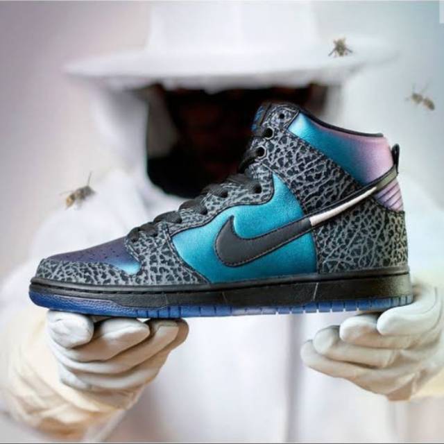 nike sb dunk high qs x black sheep black hornet