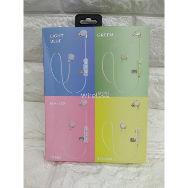 HF Handsfree Bluetooth Headset Headphone Earphone Macaron MJ-6705 MJ6705