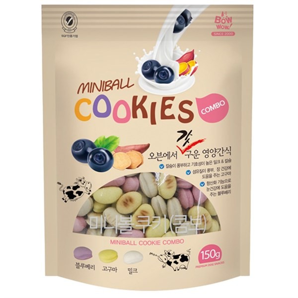 Bowwow Mini Ball Cookie 150g - Treats for Dogs (Made in Korea)