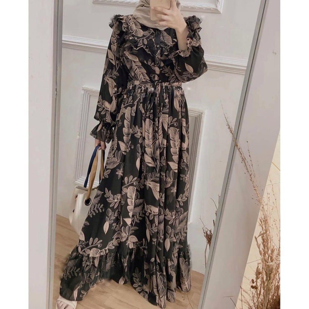 d4 - FASHION GAMIS IMPORT MARVELA BAHAN RAYON IMPORT SANGAT ADEM JF423 ORI / GAMIS TERMURAH /GAMIS M