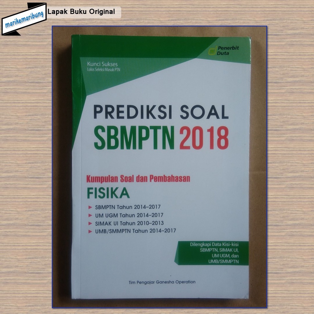 Buku Prediksi Soal-Soal Fisika SBMPTN 2018
