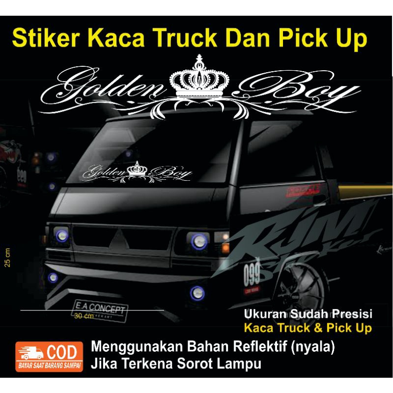 stiker kaca depan mobil l 300 pick up dan truck stiker kaca depan mobil