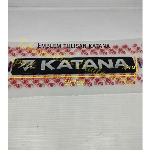 Emblem logo huruf Tulisan stiker Lambang Suzuki katana KATANA