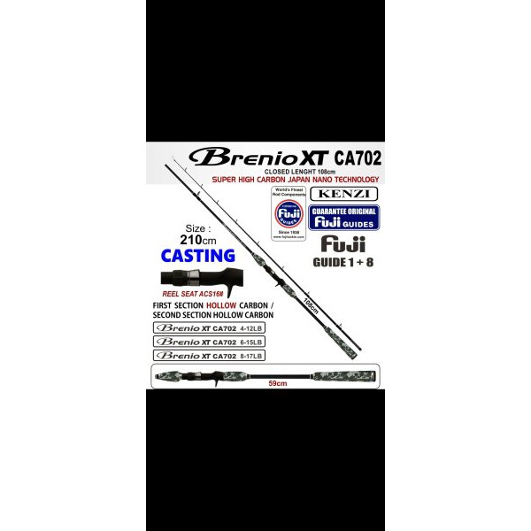 Solusi joran kenzi brenio xt 702 210 cm 17lb joran bc tanduk Berkualitas