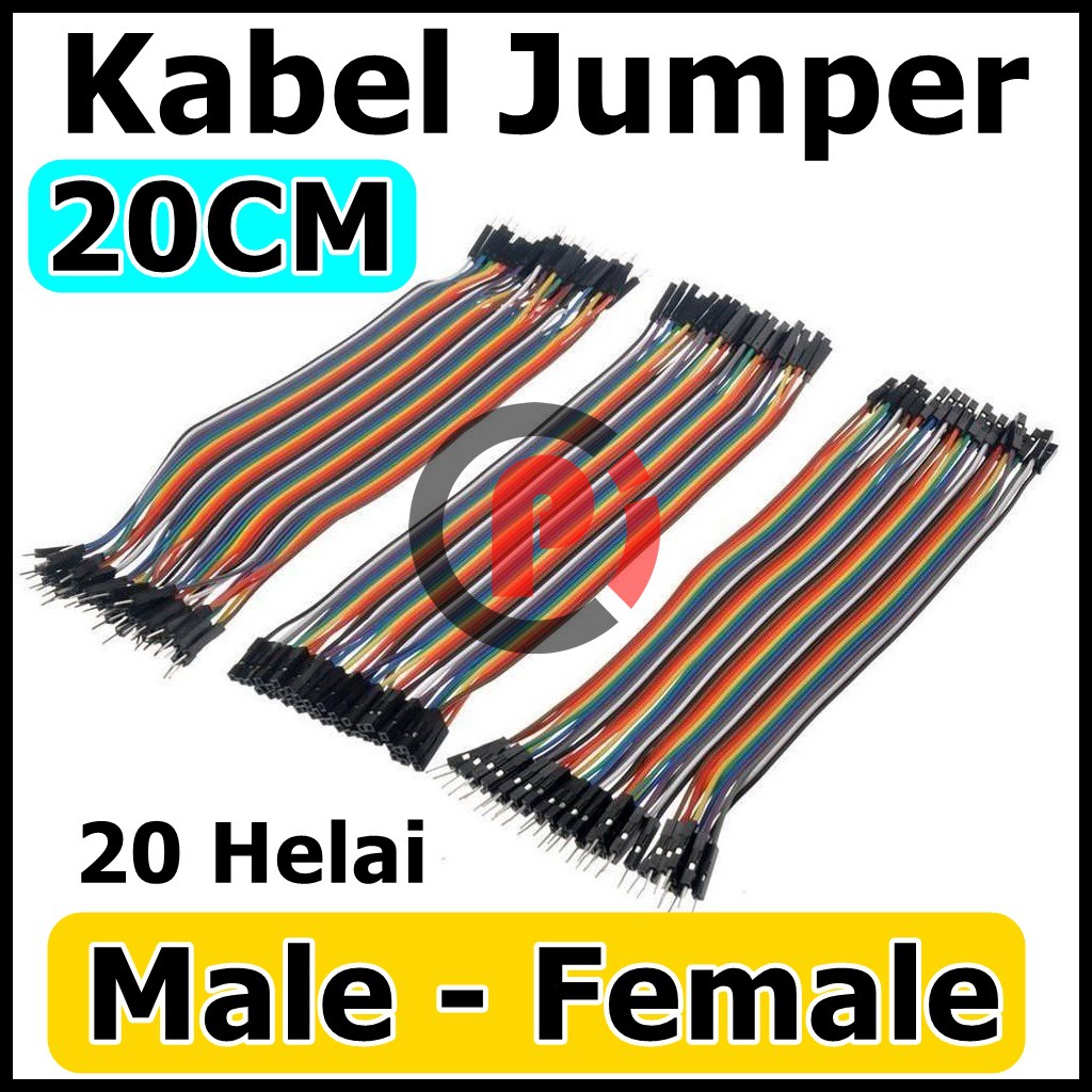 Kabel Jumper Male Female isi 20 Arduino Pelangi Rainbow Cable Board