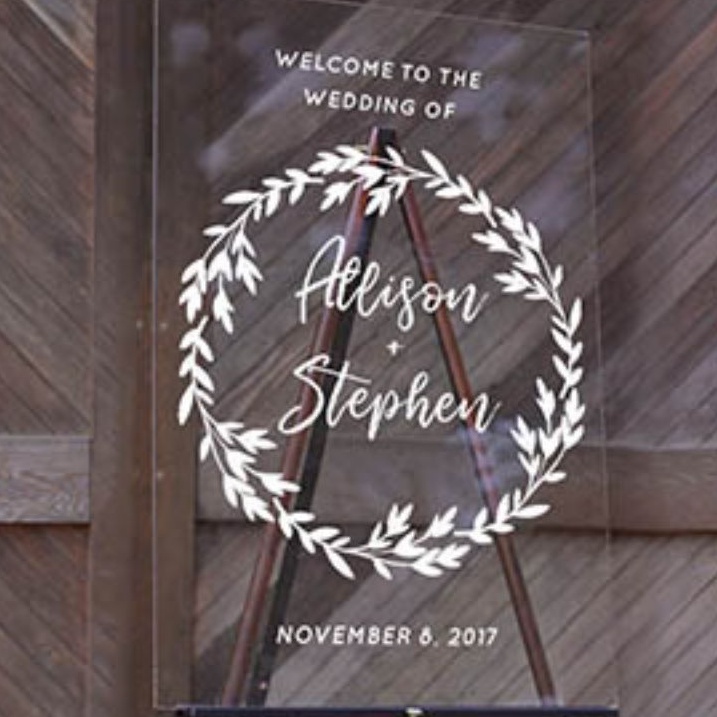 Welcome our wedding akrilik, welcome our engagement akrilik 40x60 2mm