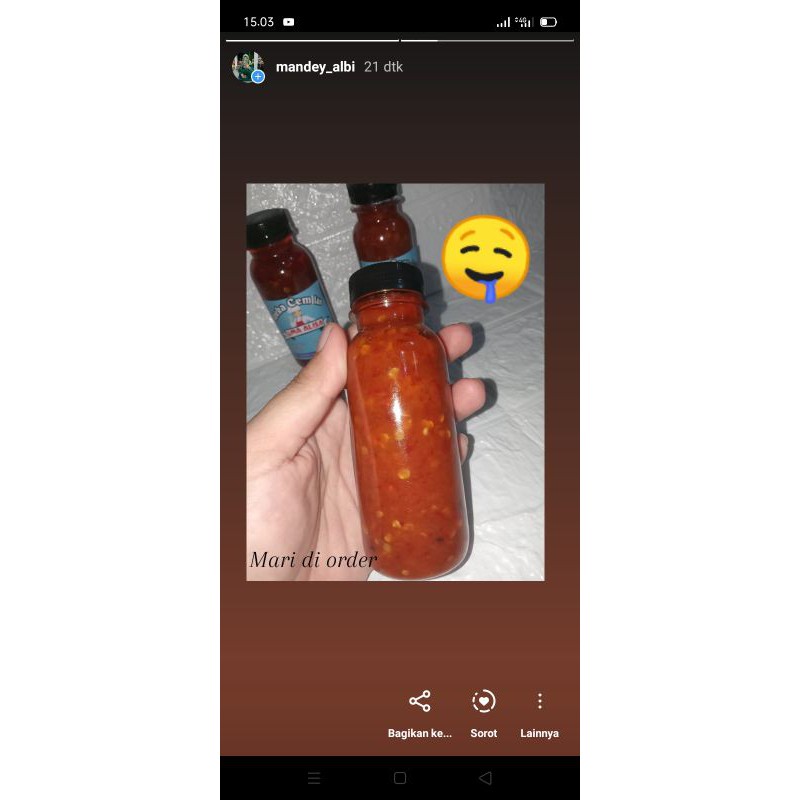 

sambal Lalap pedas homemade