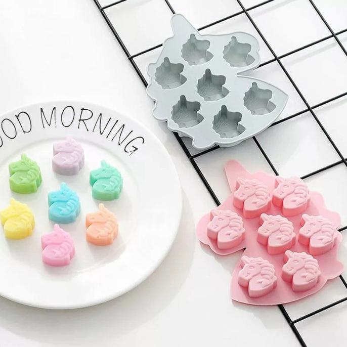 Cetakan coklat puding jelly permen gummy unicorn