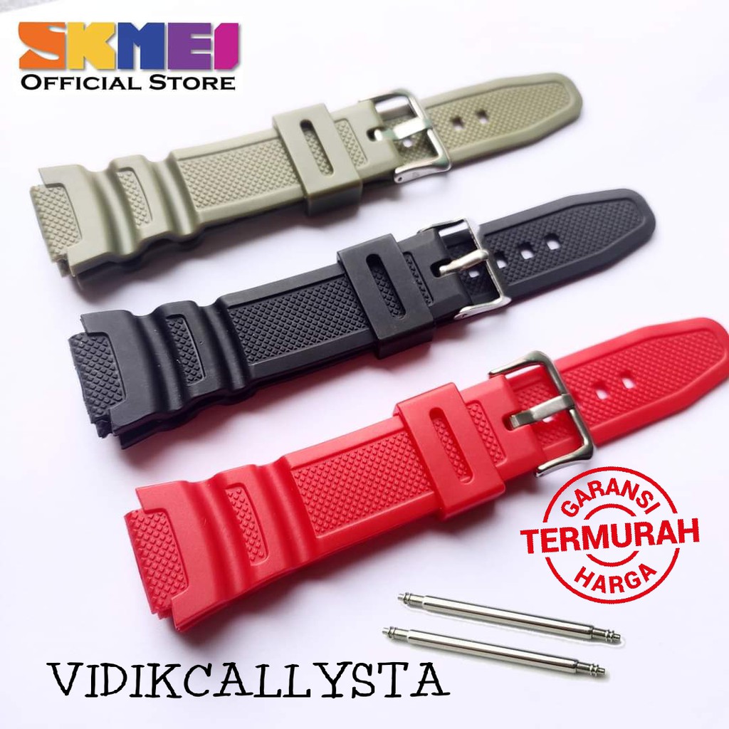 Strap tali jam tangan Skmei 1496 SKMEI 1496 Hitam skmei ORI Oem